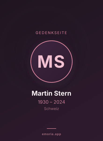 Gedenkportrait von Martin Stern