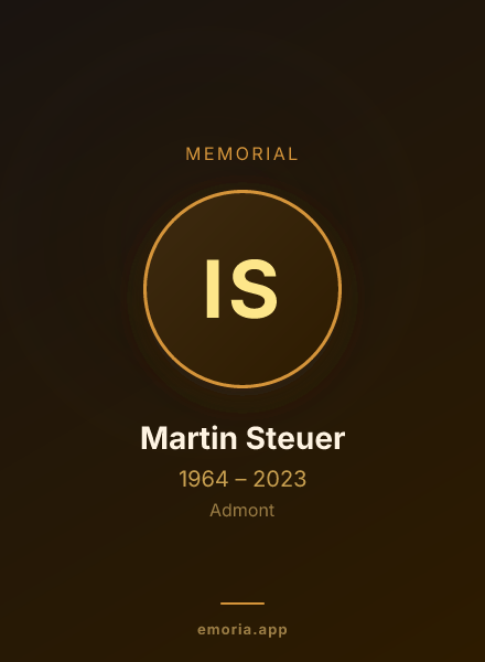 Memorial portrait of Ing. Martin Steuer