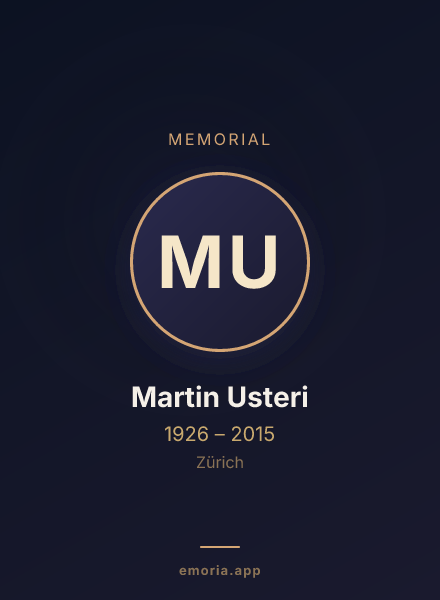 Memorial portrait of Martin Usteri