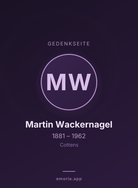 Gedenkportrait von Martin Wackernagel