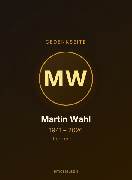 Gedenkportrait von Martin Wahl