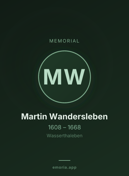 Memorial portrait of Martin Wandersleben