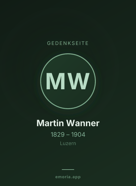 Gedenkportrait von Martin Wanner