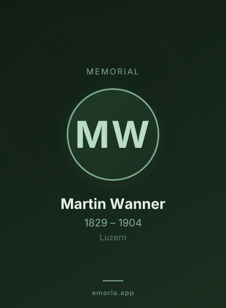 Memorial portrait of Martin Wanner