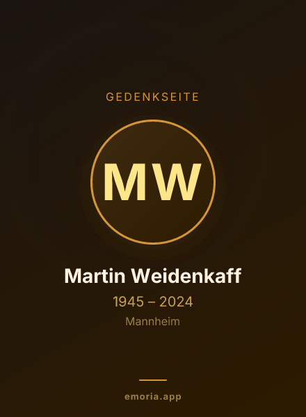 Gedenkportrait von Martin Weidenkaff