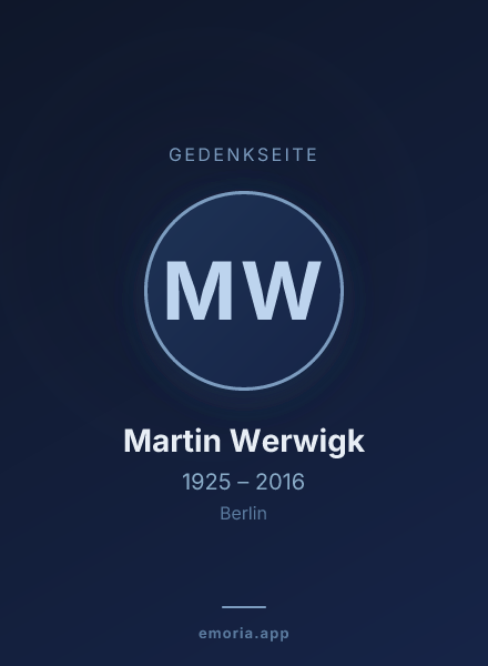 Gedenkportrait von Martin Werwigk
