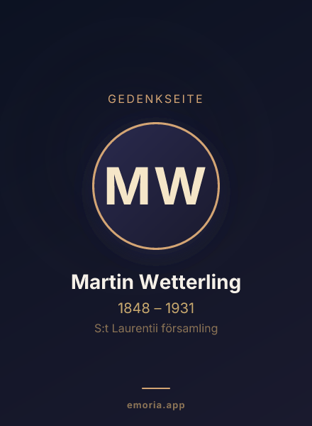 Gedenkportrait von Martin Wetterling