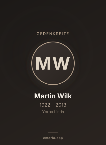 Gedenkportrait von Martin Wilk