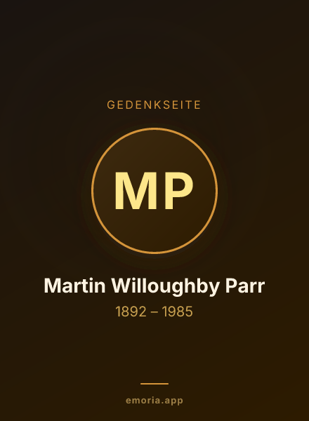 Gedenkportrait von Martin Willoughby Parr