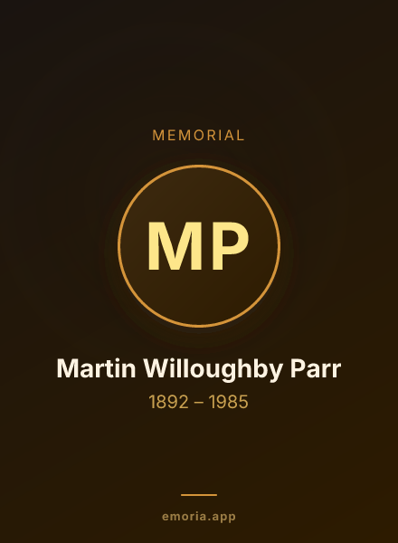 Memorial portrait of Martin Willoughby Parr