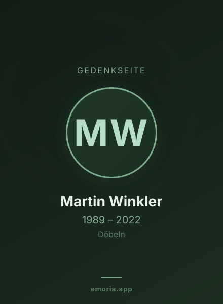 Gedenkportrait von Martin Winkler