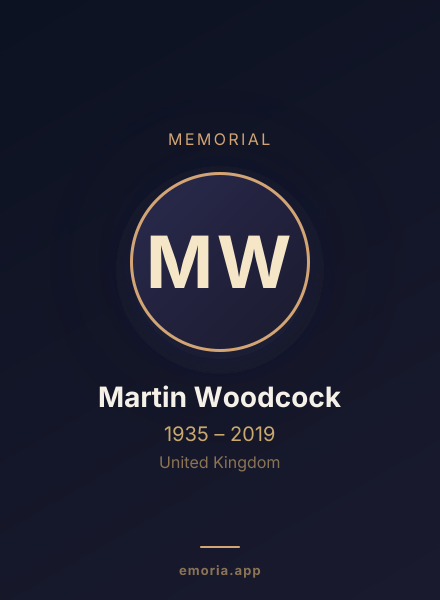 Memorial portrait of Martin Woodcock