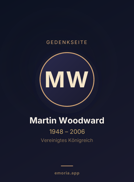 Gedenkportrait von Martin Woodward