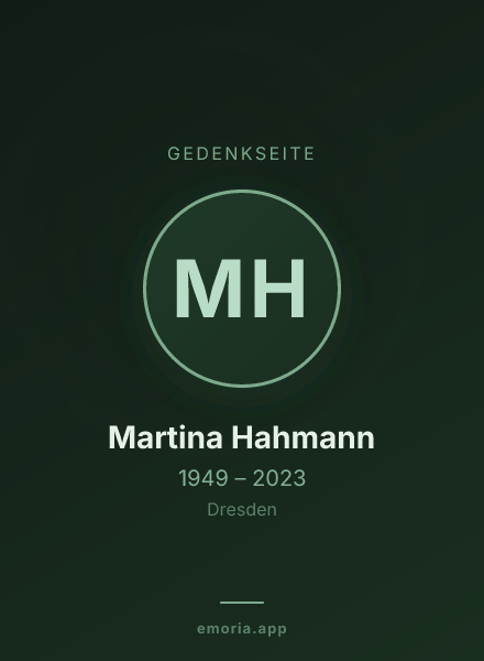 Gedenkportrait von Martina Hahmann