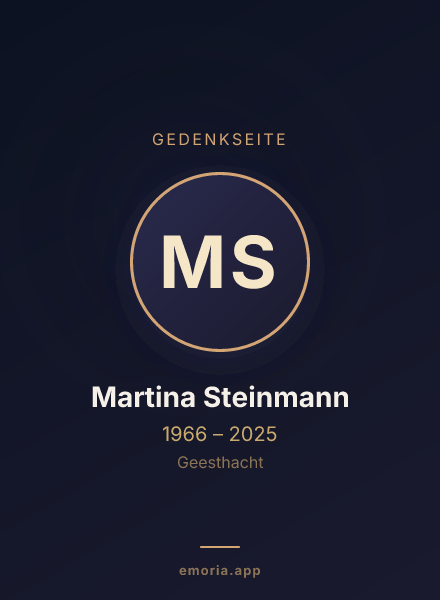 Gedenkportrait von Martina Steinmann