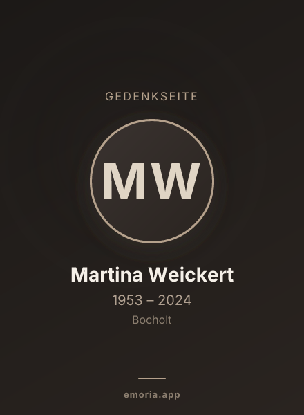 Gedenkportrait von Martina Weickert