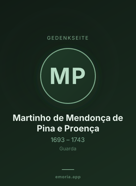 Gedenkportrait von Martinho de Mendonça de Pina e Proença