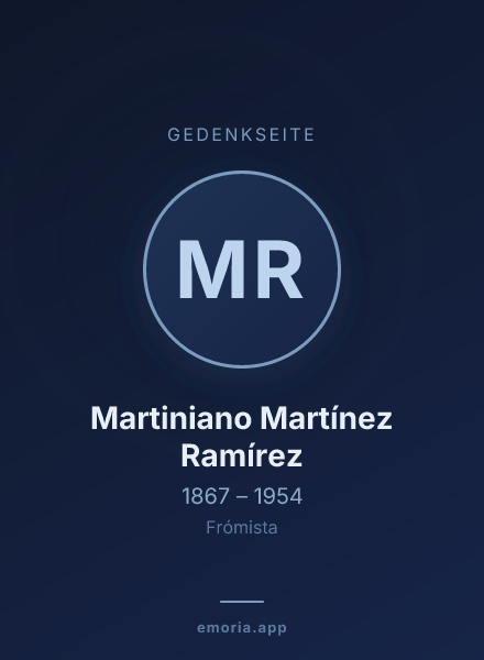 Gedenkportrait von Martiniano Martínez Ramírez
