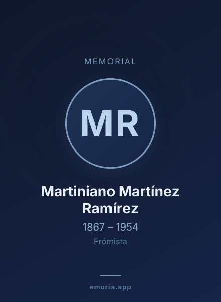 Memorial portrait of Martiniano Martínez Ramírez