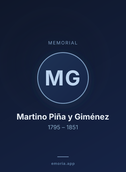 Memorial portrait of Martino Piña y Giménez