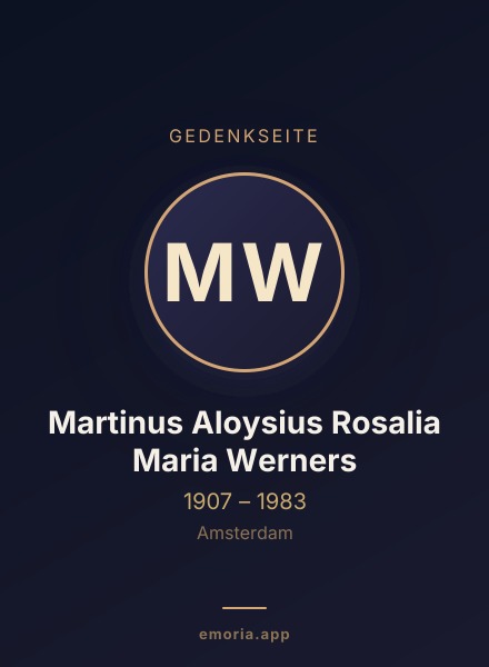 Gedenkportrait von Martinus Aloysius Rosalia Maria Werners
