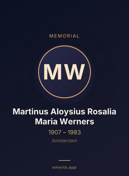 Memorial portrait of Martinus Aloysius Rosalia Maria Werners