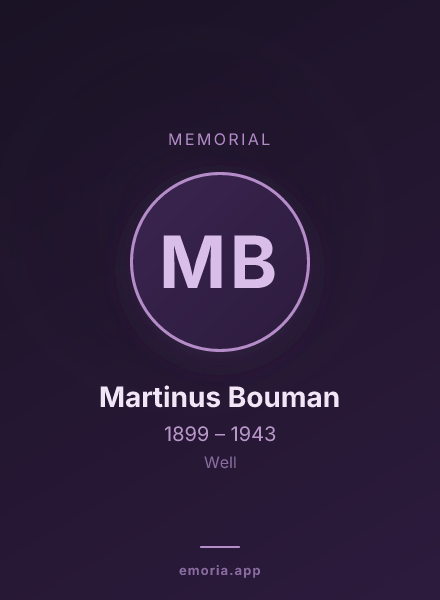 Memorial portrait of Martinus Bouman