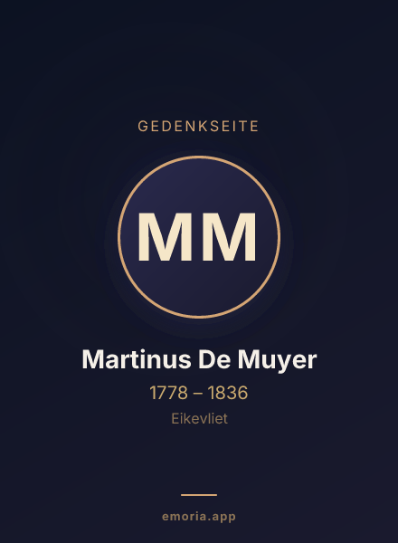 Gedenkportrait von Martinus De Muyer