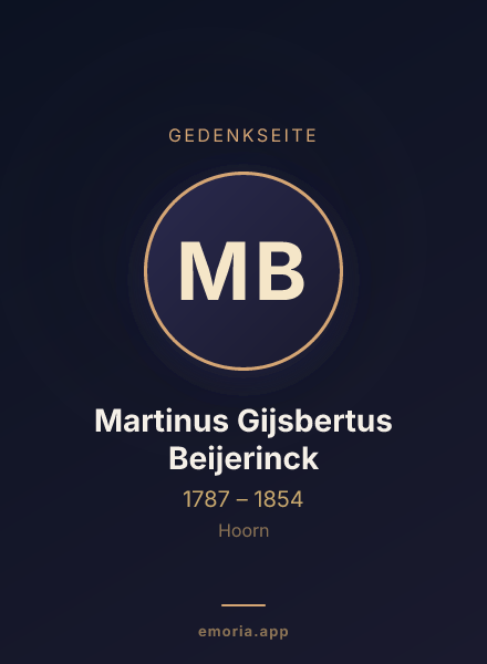 Gedenkportrait von Martinus Gijsbertus Beijerinck