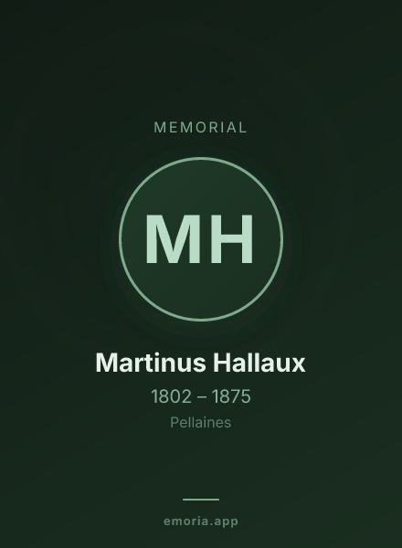 Memorial portrait of Martinus Hallaux