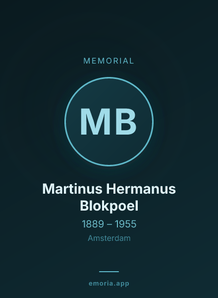 Memorial portrait of Martinus Hermanus Blokpoel