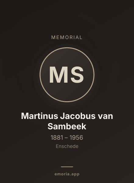 Memorial portrait of Martinus Jacobus van Sambeek
