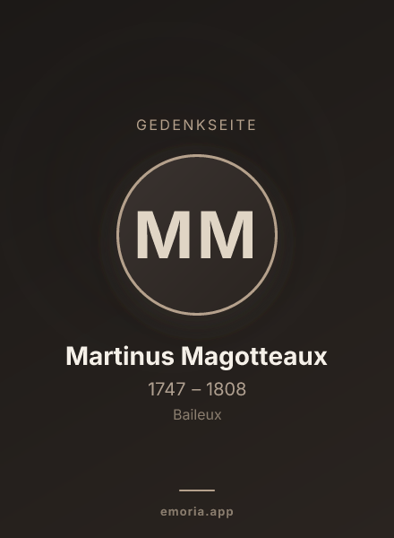 Gedenkportrait von Martinus Magotteaux