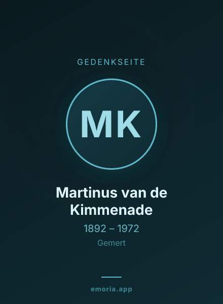 Gedenkportrait von Martinus van de Kimmenade