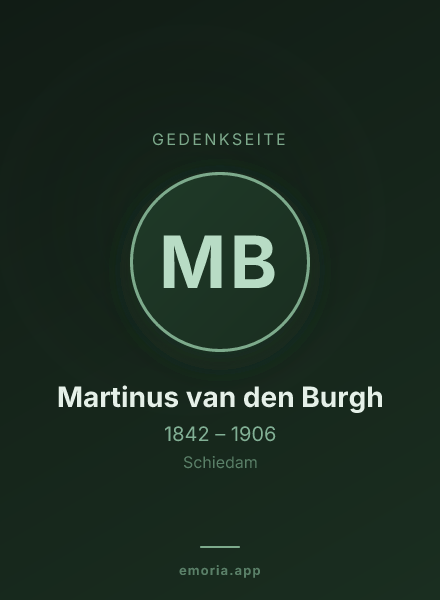 Gedenkportrait von Martinus van den Burgh