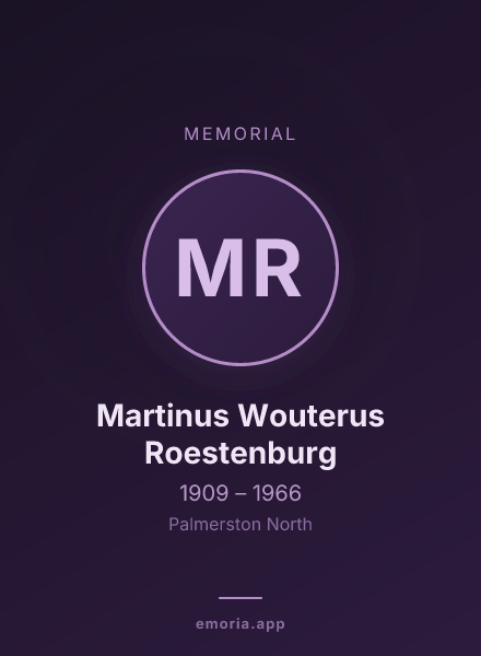 Memorial portrait of Martinus Wouterus Roestenburg
