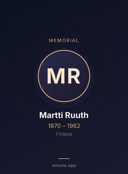 Memorial portrait of Martti Ruuth