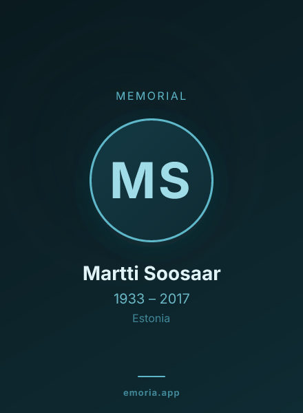 Memorial portrait of Martti Soosaar