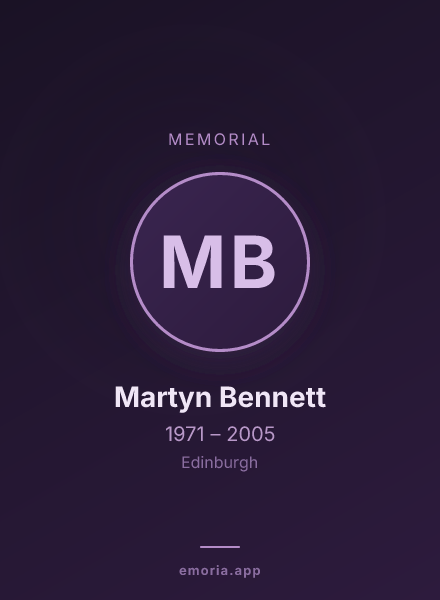 Memorial portrait of Martyn Bennett