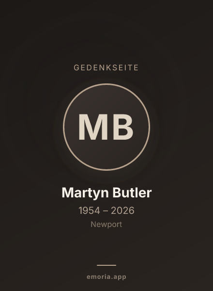 Gedenkportrait von Martyn Butler