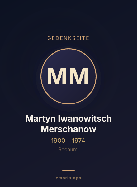 Gedenkportrait von Martyn Iwanowitsch Merschanow