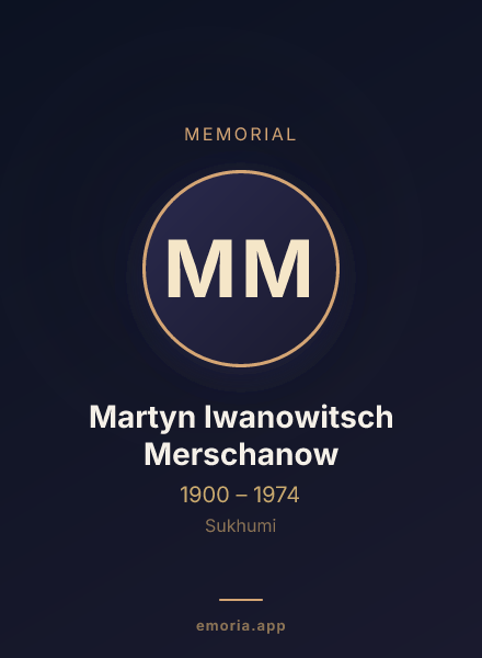 Memorial portrait of Martyn Iwanowitsch Merschanow