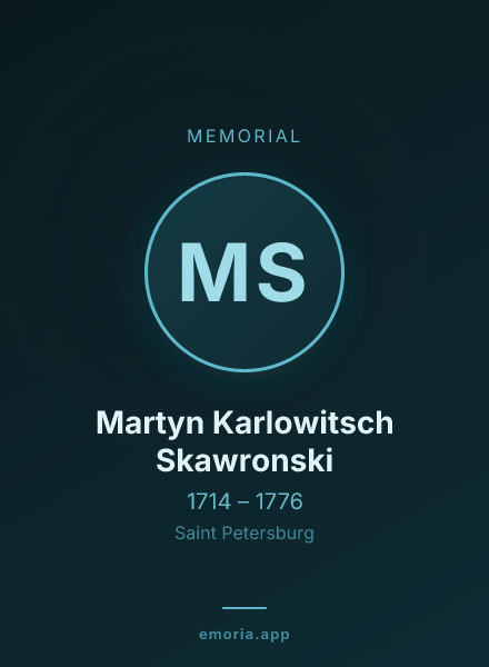 Memorial portrait of Martyn Karlowitsch Skawronski