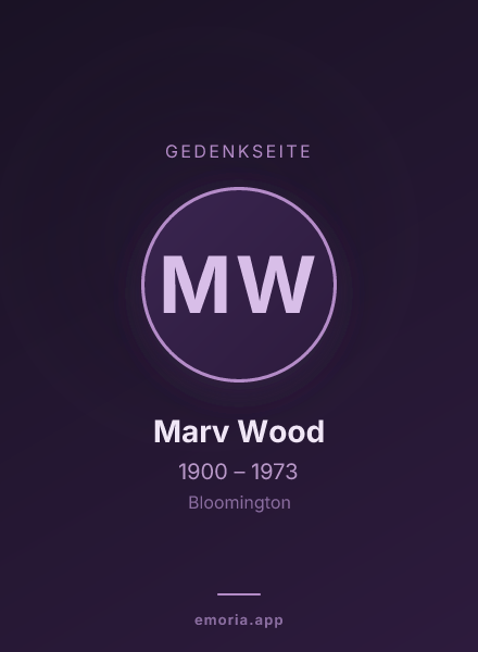 Gedenkportrait von Marv Wood