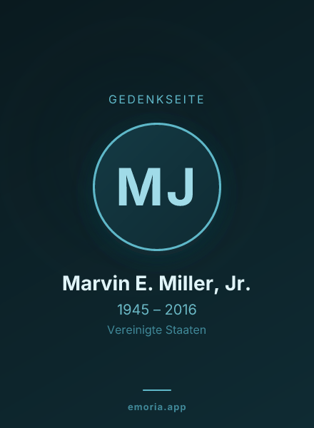 Gedenkportrait von Marvin E. Miller, Jr.