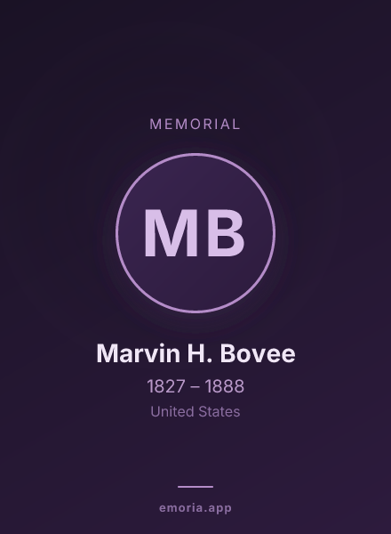 Memorial portrait of Marvin H. Bovee