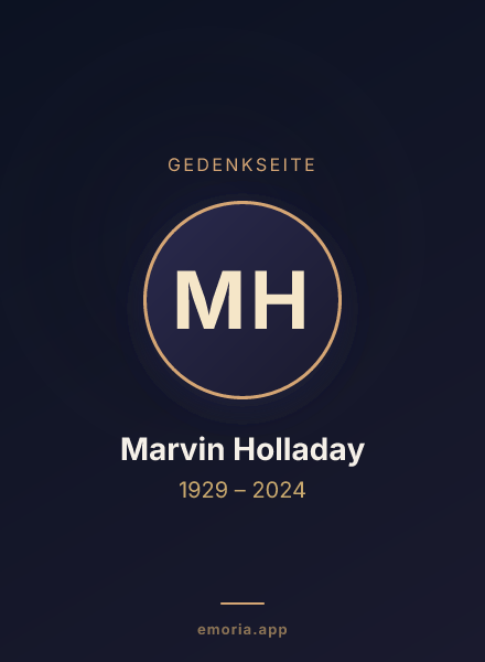 Gedenkportrait von Marvin Holladay