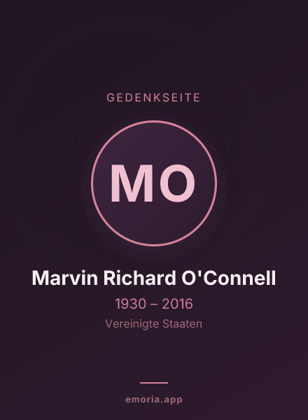 Gedenkportrait von Marvin Richard O'Connell