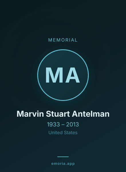 Memorial portrait of Marvin Stuart Antelman
