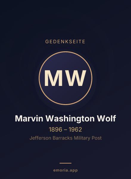 Gedenkportrait von Marvin Washington Wolf